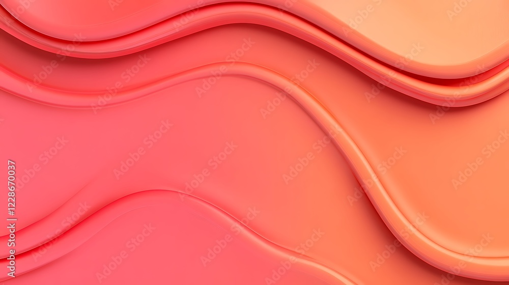 Obraz premium Abstract Coral Waves Smooth Gradient Background