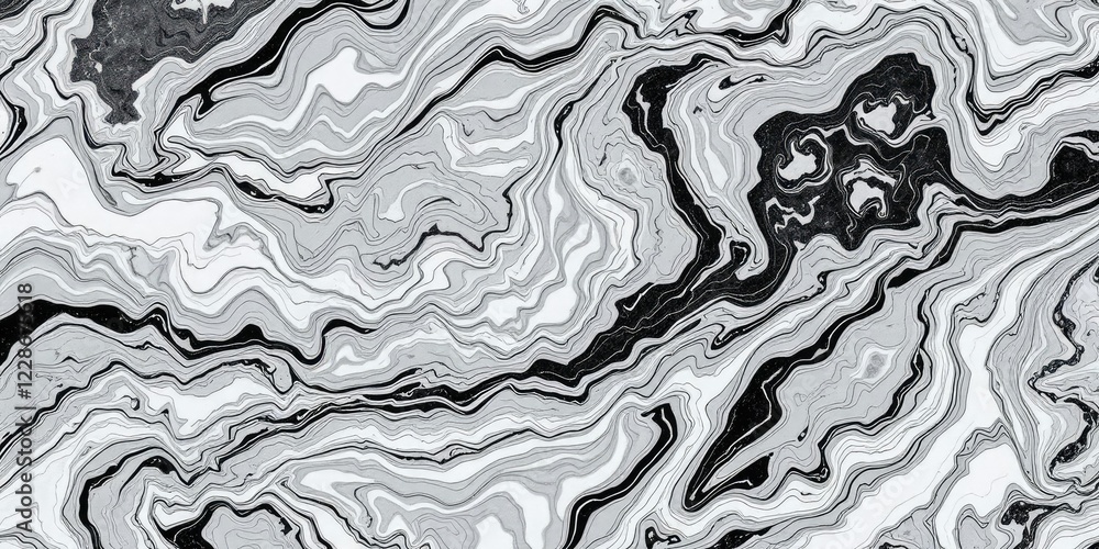 Marbleized background with intricate white and black swirls, abstract textures, black marble Marbleized background with intricate white and black swirls, abstract textures, black marble