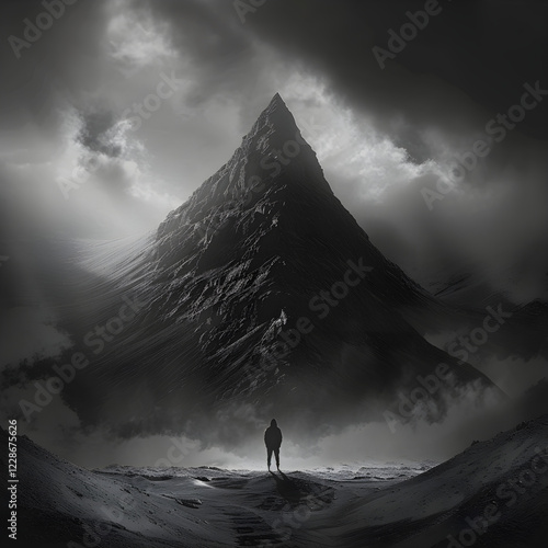 Standing firm in front of life's obstacles - Inspiring quote about overcoming challenges.