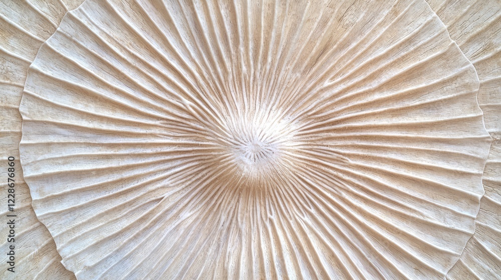 Obraz premium Mesmerizing Macro Shot of Mushroom Gills in Stunning Radial Pattern