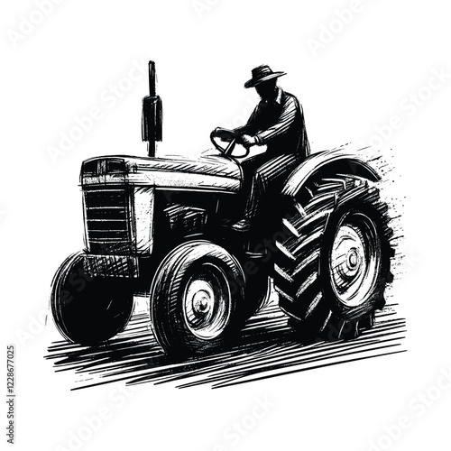 tractor on a field