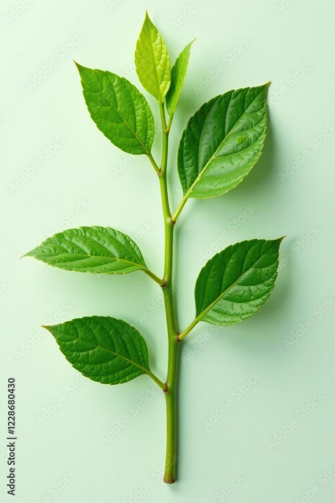 Fototapeta premium Ipecacuanha plant with mature leaves and stems, herb, leaves, botanical