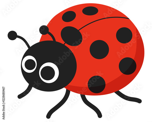 Cartoon lady bug cute clipart insect illustration