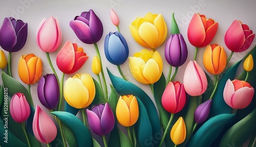 Vibrant Tulips Background