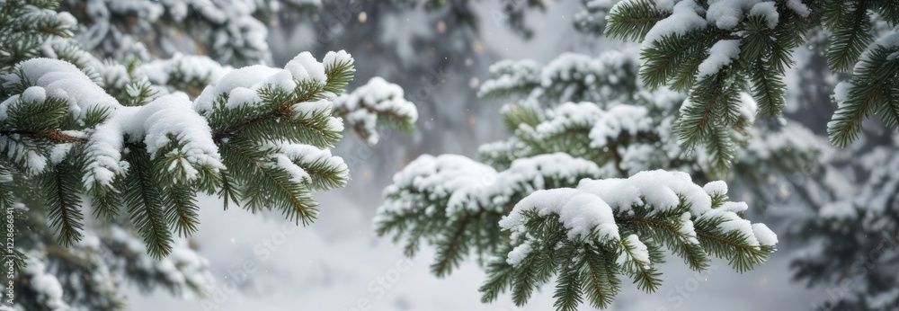 Light snow on fir tree branches with white background , branch, fur, icy Light snow on fir tree branches with white background , branch, fur, icy