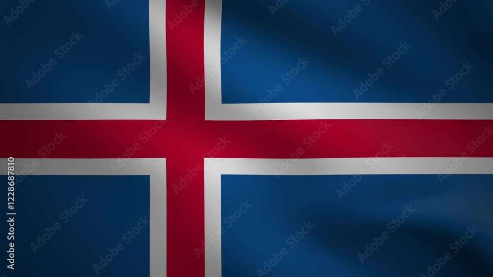 4k of iceland waving flag full screen 4k of iceland waving flag full screen