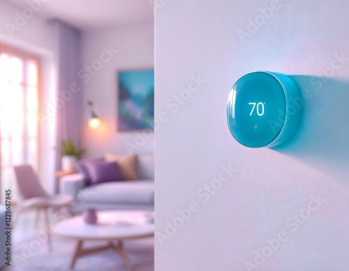 Smart Thermostat 70 Degrees Modern Home Decor