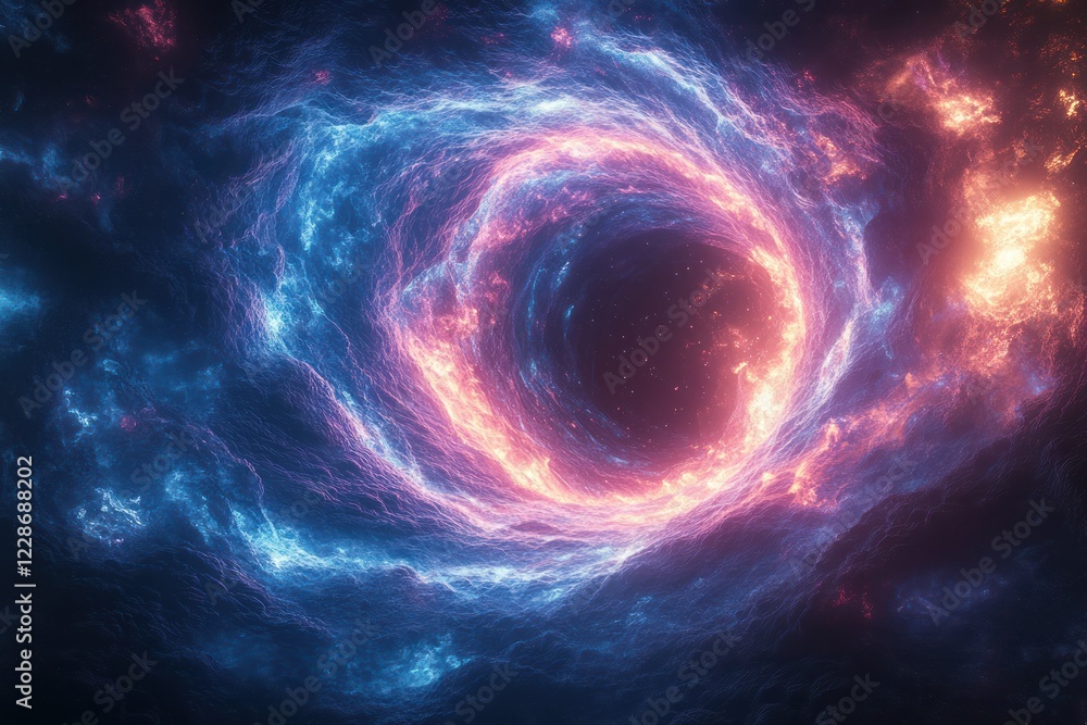Black Hole and Wormhole in Curved Spacetime Abstract Expressionism Black Hole and Wormhole in Curved Spacetime Abstract Expressionism