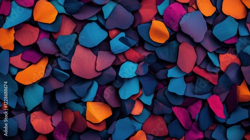 Vibrant colorful textured petals abstract background pattern