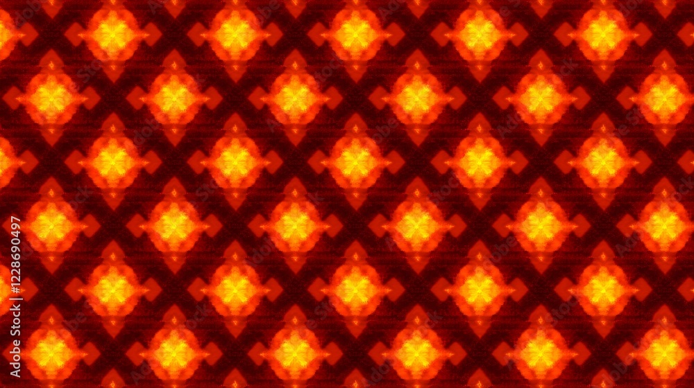 Fiery Diamond Pattern Seamless Texture Design Fiery Diamond Pattern Seamless Texture Design