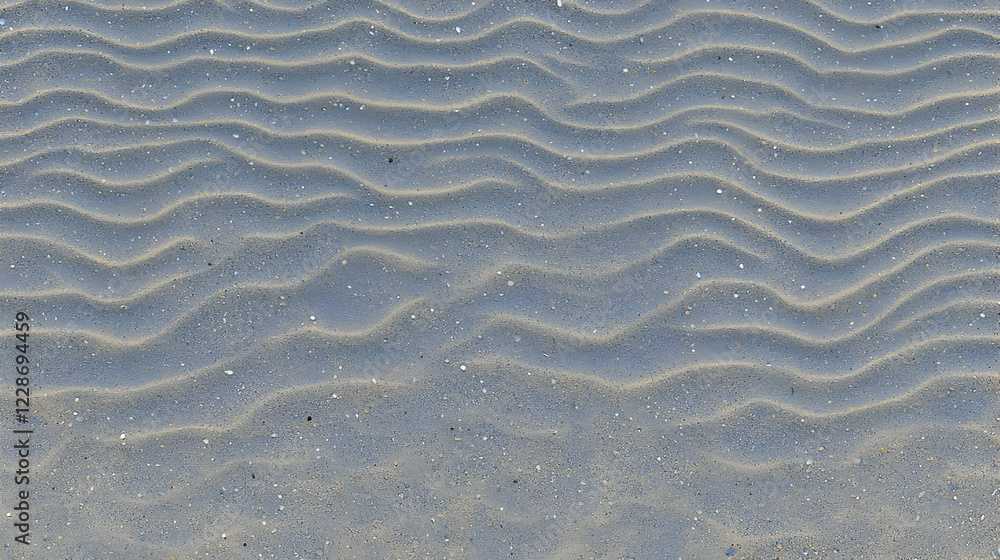 Obraz premium Rippled sand patterns on a beach