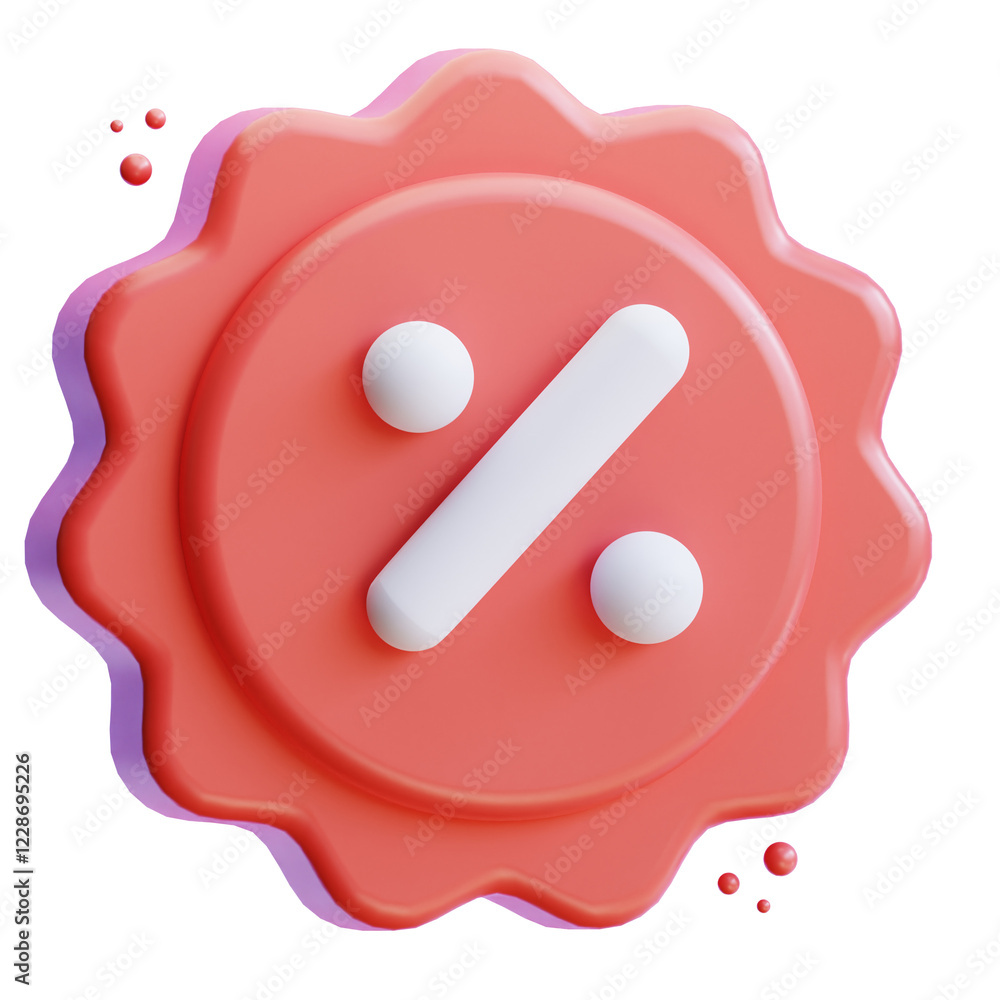 discount badge 3d graphic illustration discount badge 3d graphic illustration