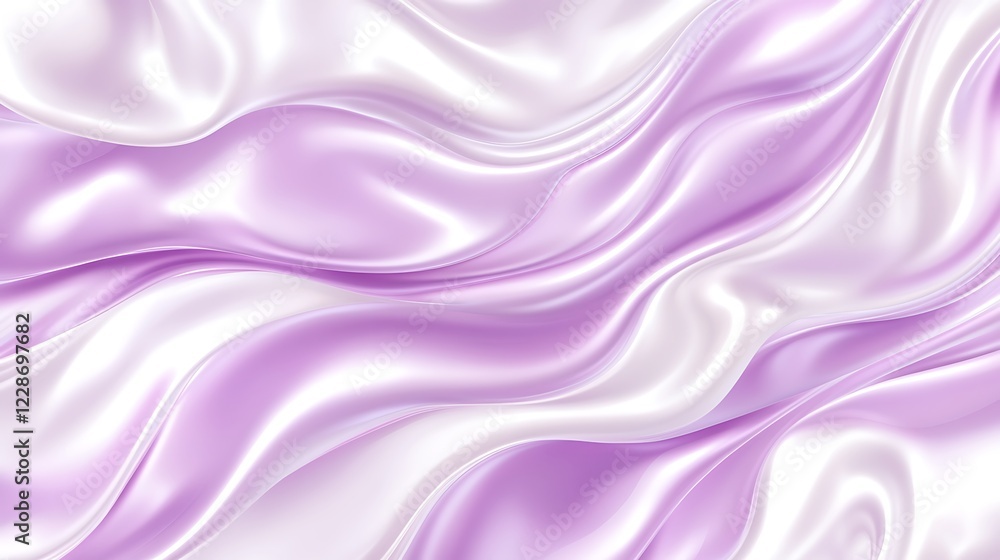 Obraz premium Abstract Lavender and White Silk Drapery Swirls