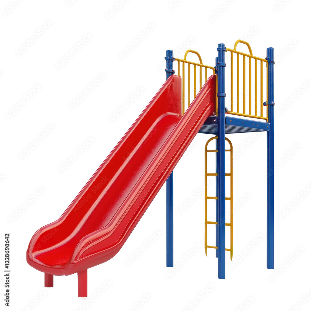 . A single piece of playground equipment, like a slide, isolated against white. isolated on transparency background . A single piece of playground equipment, like a slide, isolated against white. isolated on transparency background
