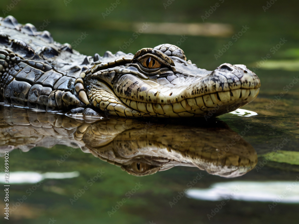 Fototapeta premium alligator in the pool
