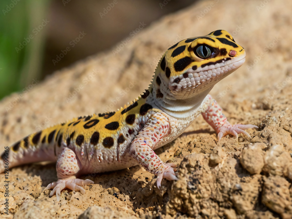 leopard gecko on a ground leopard gecko on a ground