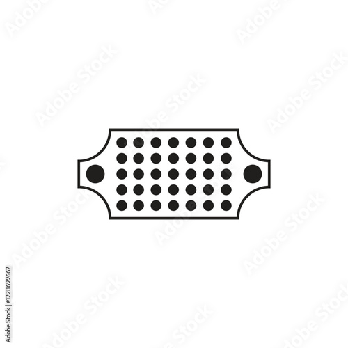Icon , symbol or sign vga port hole with blank background