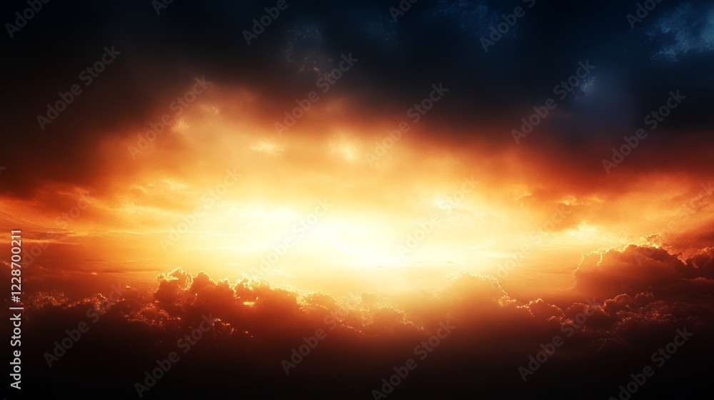 Fiery Sunset Dramatic Sky Cloudscape Blaze Fiery Sunset Dramatic Sky Cloudscape Blaze