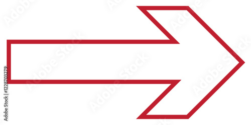Long arrow icon isolated. Long arrow vector, icon. Red, Black and Blue horizontal arrow. Right and Left long arrow vector icon.