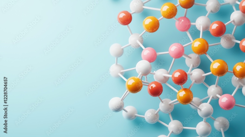 Molecular network design atoms and bonds 3d visualization Molecular network design atoms and bonds 3d visualization