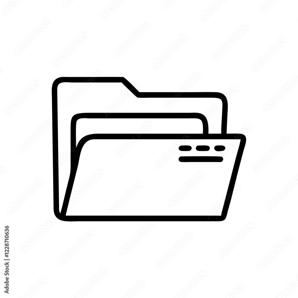 Folder Vector Icon – Organization & File Management Symbol Folder Vector Icon – Organization & File Management Symbol
