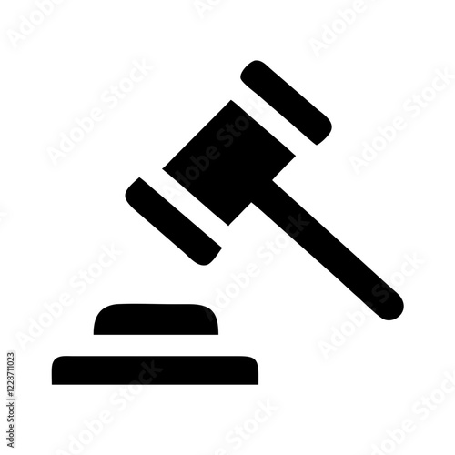 Gavel Vector Icon – Justice & Legal Symbol