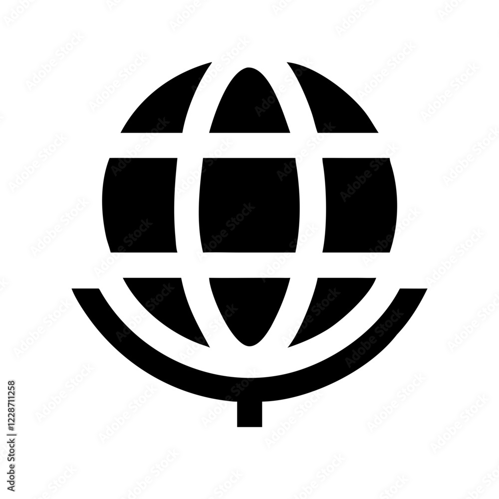 Globe Vector Icon – World & Global Symbol Globe Vector Icon – World & Global Symbol
