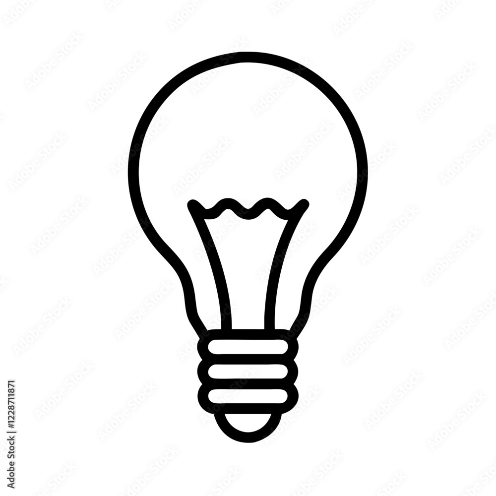 Light Bulb Vector Icon – Idea & Innovation Symbol Light Bulb Vector Icon – Idea & Innovation Symbol