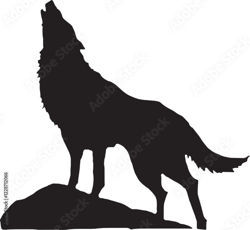 Wolf silhouette vector wolf roar eps wolf crew wolf pack wolf dangerous vector