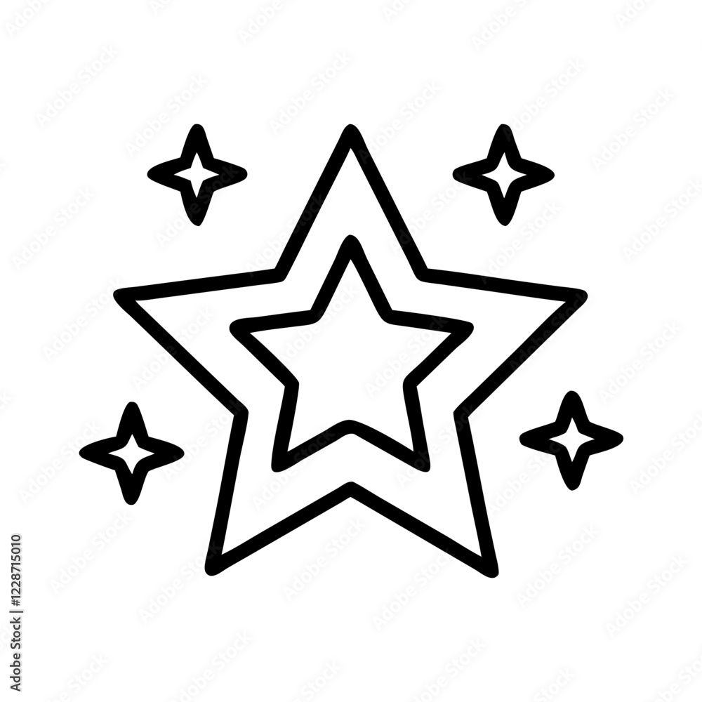 Obraz premium Star Vector Icon – Excellence & Achievement Symbol