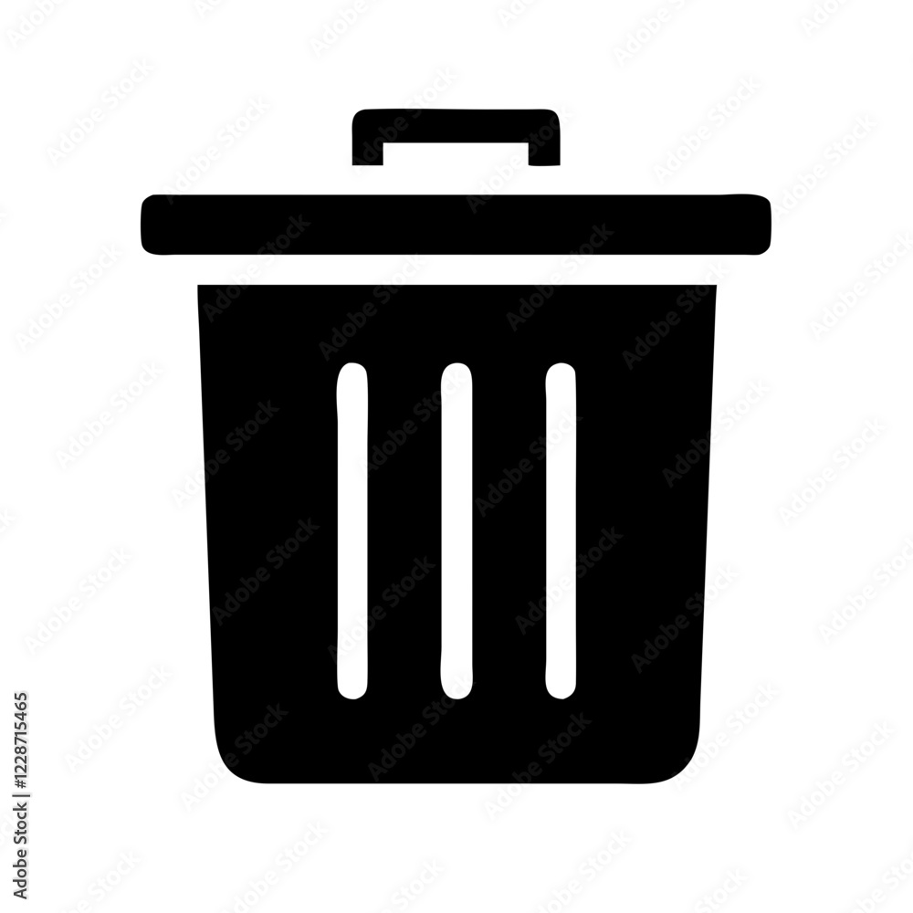 Trash Can Vector Icon – Waste Management & Cleanup Symbol Trash Can Vector Icon – Waste Management & Cleanup Symbol