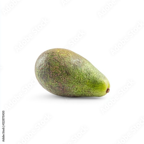 Ripe avocado on white background, healthy food photo