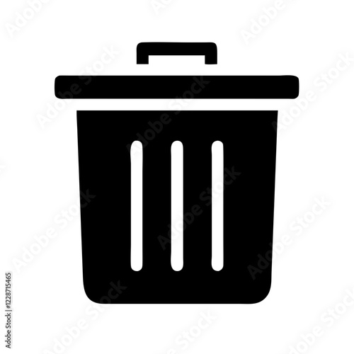 Trash Can Vector Icon – Waste Management & Cleanup Symbol