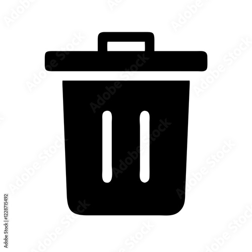 Trash Can Vector Icon – Waste Management & Cleanup Symbol