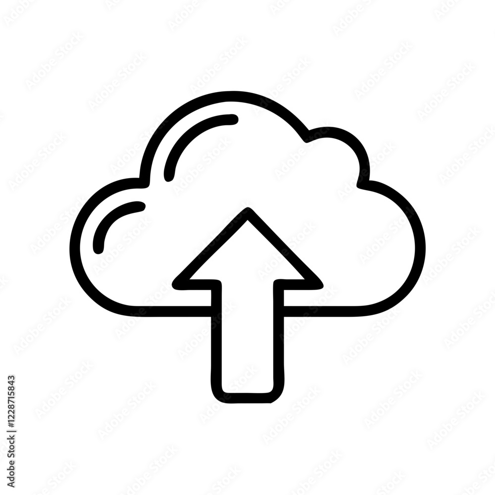Upload Vector Icon – File Transfer & Data Sharing Symbol Upload Vector Icon – File Transfer & Data Sharing Symbol