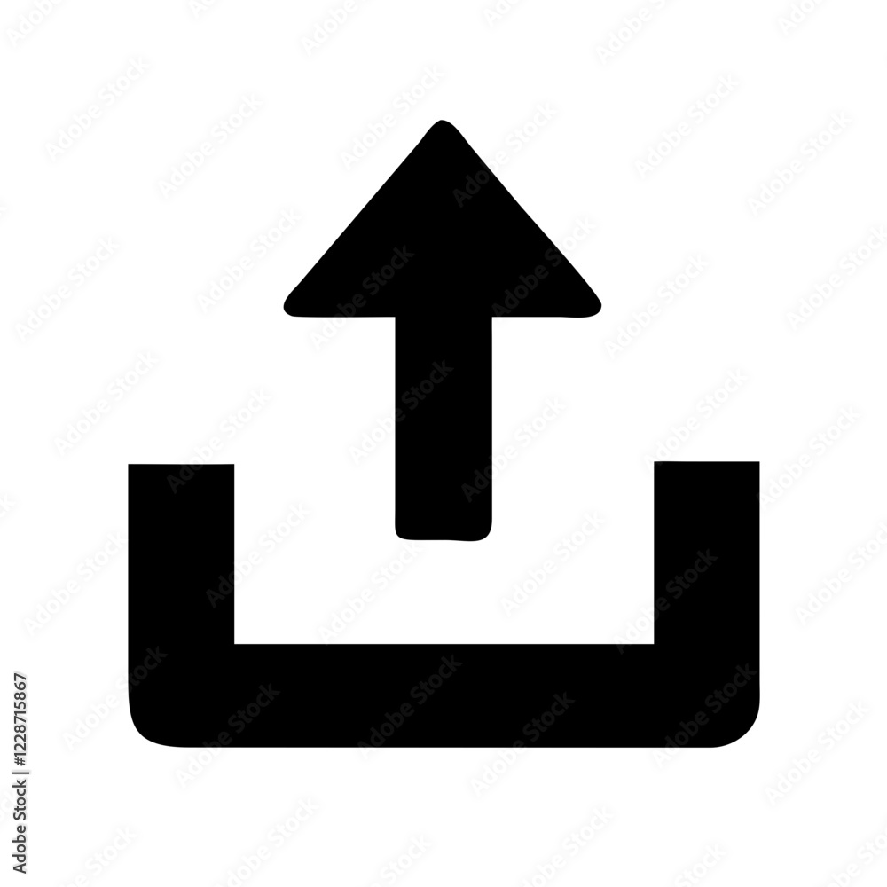 Upload Vector Icon – File Transfer & Data Sharing Symbol Upload Vector Icon – File Transfer & Data Sharing Symbol