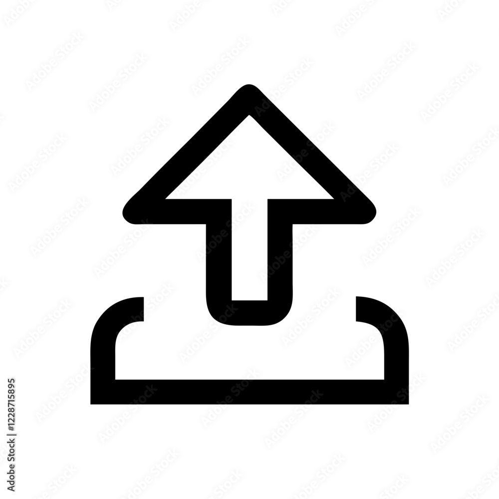 Upload Vector Icon – File Transfer & Data Sharing Symbol Upload Vector Icon – File Transfer & Data Sharing Symbol
