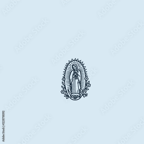 THESE HIGH QUALITY MOTHER MARIA VECTOR FOR USING VARIOUS TYPES OF DESIGN WORKS LIKE T-SHIRT, LOGO, TATTOO AND HOME WALL DESIGN
