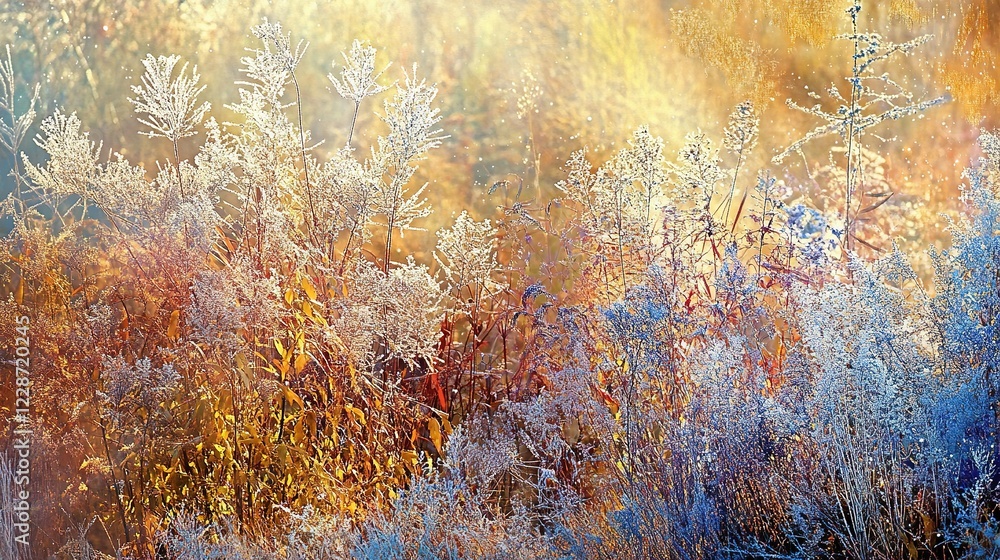 Stunning Fall Landscape Enhanced by Sparkling Frost and a Spectrum of Rich Colors Stunning Fall Landscape Enhanced by Sparkling Frost and a Spectrum of Rich Colors