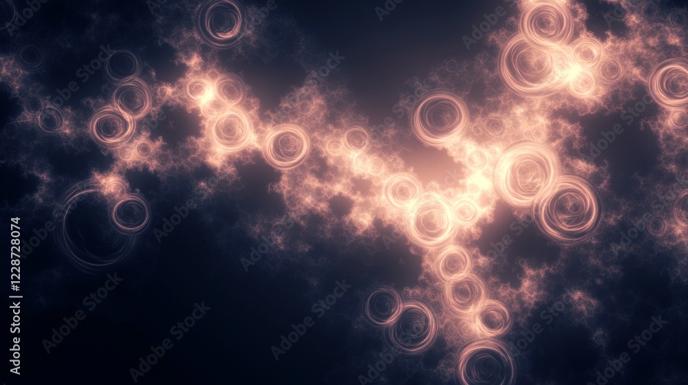 Glowing Celestial Rings Abstract Cosmic Nebula Glowing Celestial Rings Abstract Cosmic Nebula