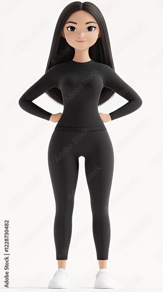 Woman, activewear, pose, studio, confident, fitness, healthy, lifestyle, illustration, website Woman, activewear, pose, studio, confident, fitness, healthy, lifestyle, illustration, website