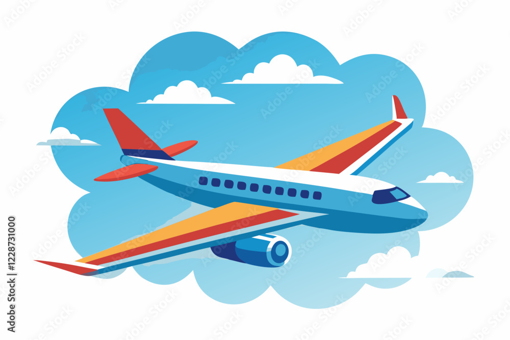 Fototapeta premium Airplane flying in the sky