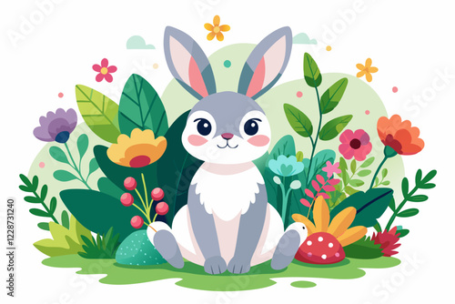A cute easter rabbit 