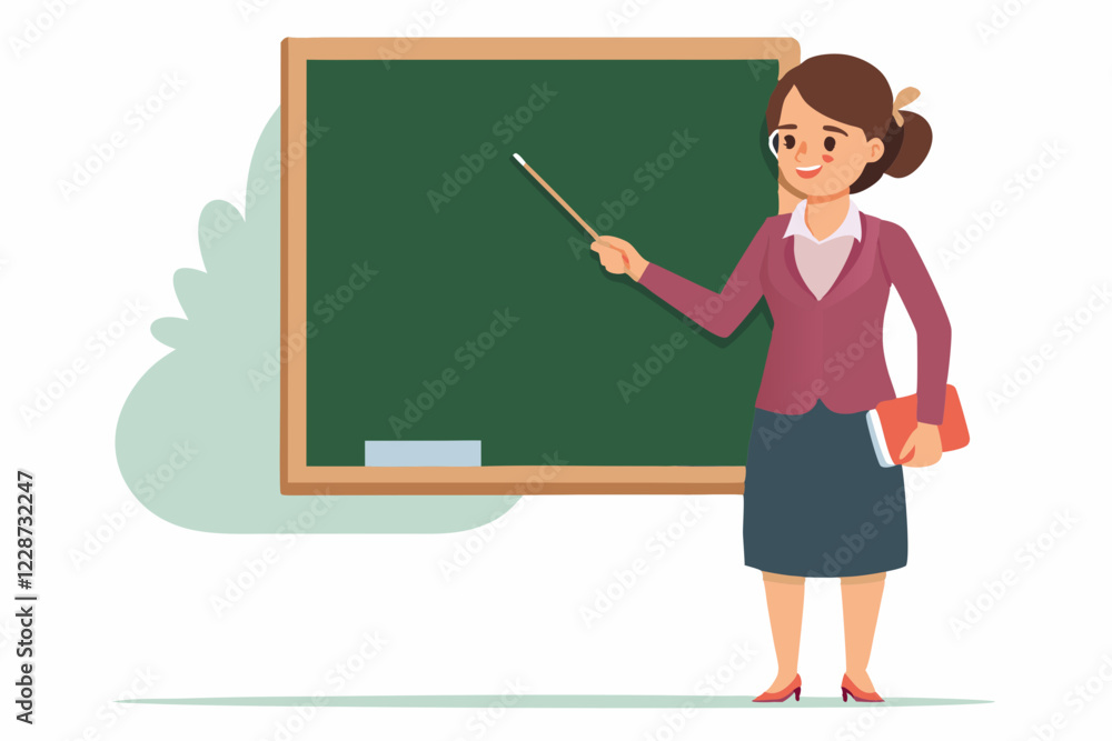 teacher in front of blackboard teacher in front of blackboard