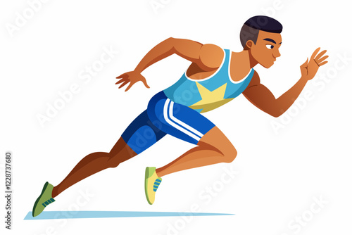 A sprinter running