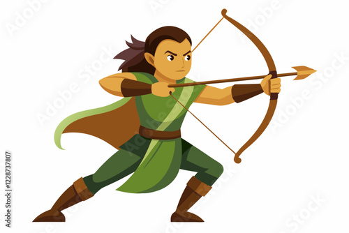 archer with bow and arrow