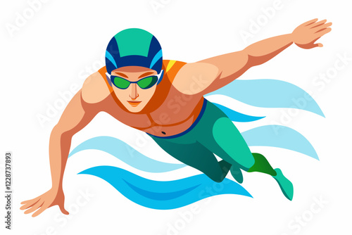 swimmer in swimming pool