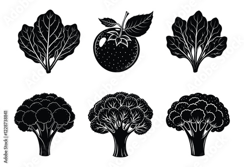 set of trees and food