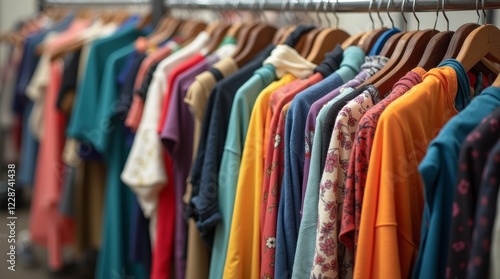 Wallpaper Mural A colorful and organized clothes rack display Torontodigital.ca