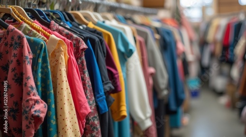 Wallpaper Mural A colorful and organized clothes rack display Torontodigital.ca